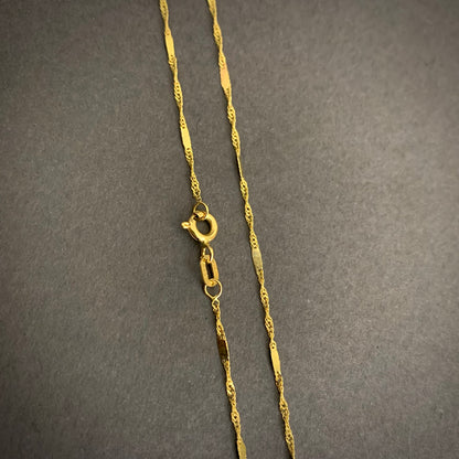 Cadena Singapur Especial 1.4gr / 45cm / 1.34mm Oro Amarillo L750 +3 18K