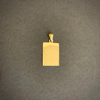 Dije Placa 0.91gr / 2.5cm / Oro Amarillo L720 18K
