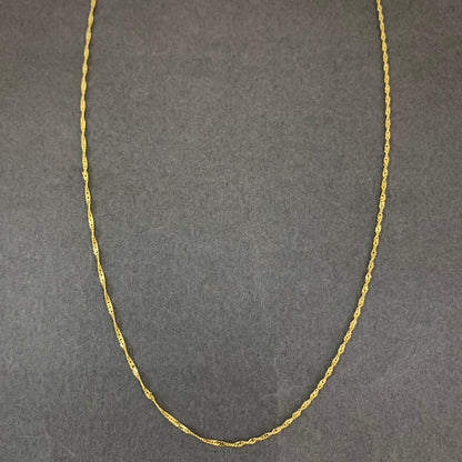 Cadena Singapur 1.1gr / 50cm / 1.04mm Oro Amarillo L750 +3 18K
