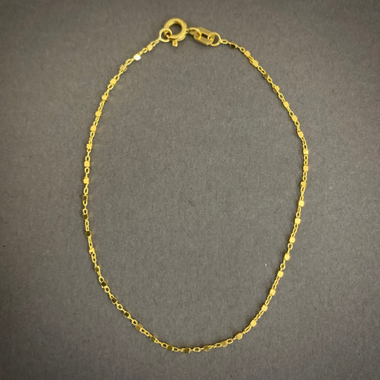 Pulso Aro Seguido Cuadrado 1.15gr / 17.5cm / 0.95mm Oro Amarillo L750 +4 18K