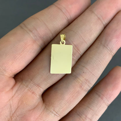 Dije Placa 0.91gr / 2.5cm / Oro Amarillo L720 18K