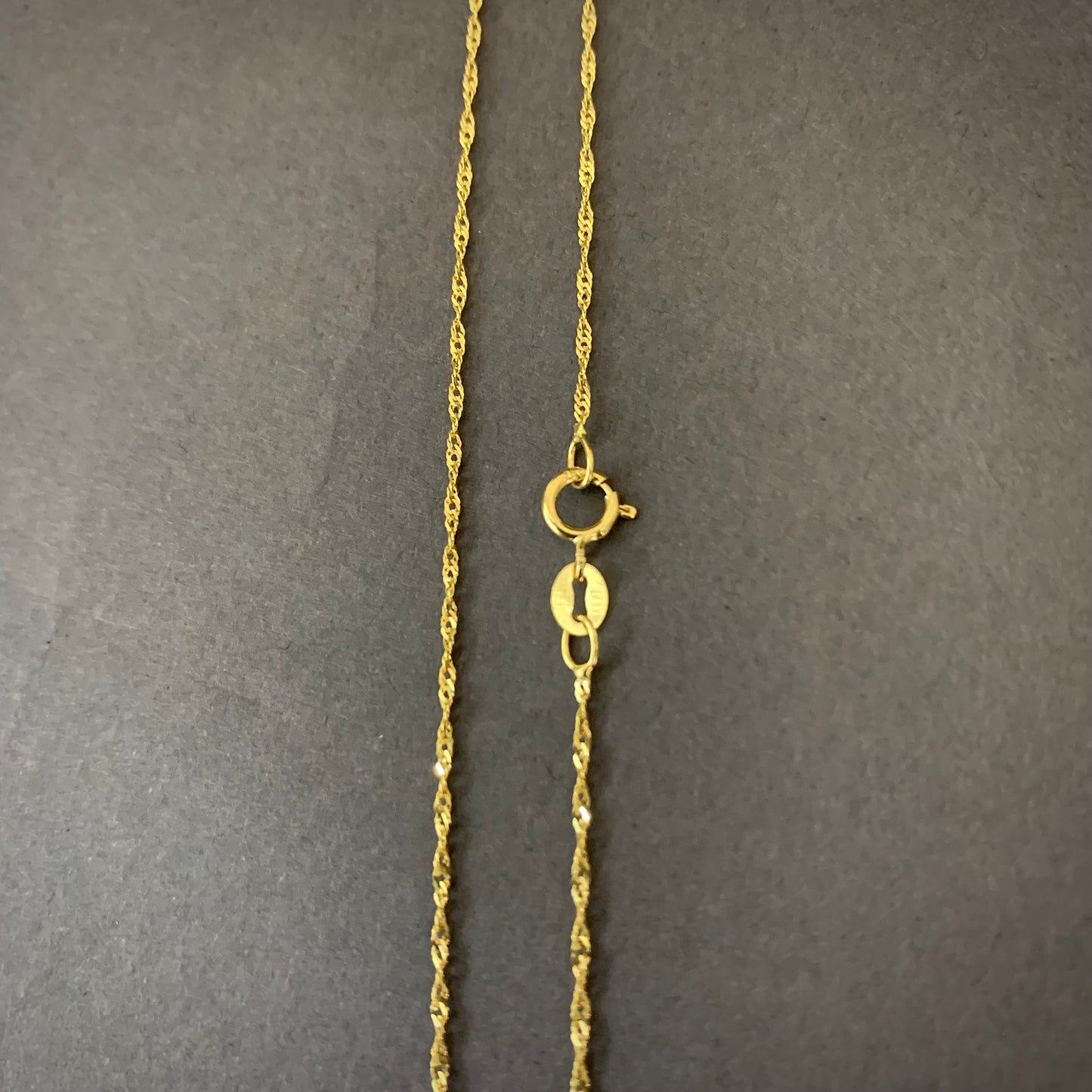 Cadena Singapur 1.1gr / 50cm / 1.04mm Oro Amarillo L750 +3 18K