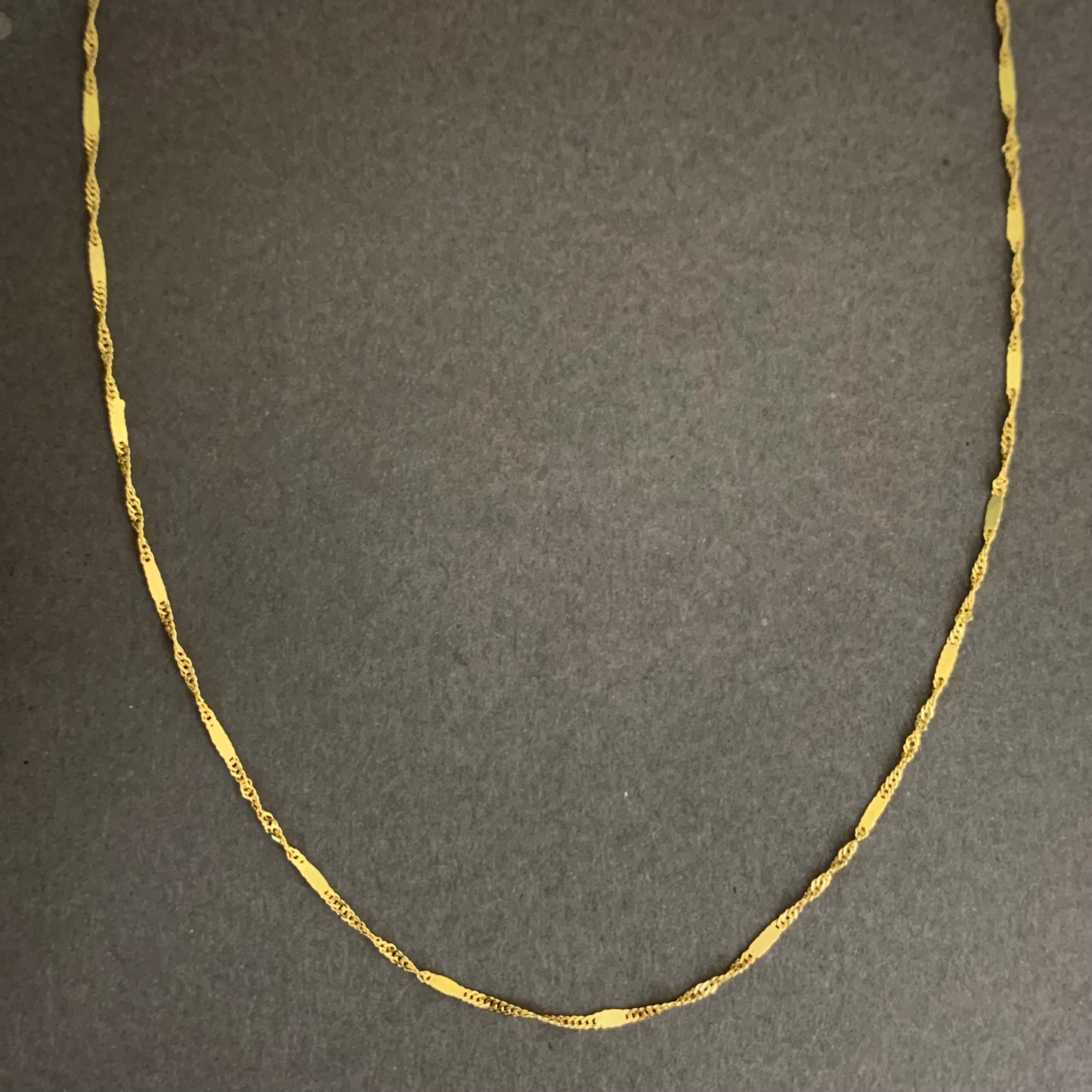 Cadena Singapur Especial 1.4gr / 45cm / 1.34mm Oro Amarillo L750 +3 18K