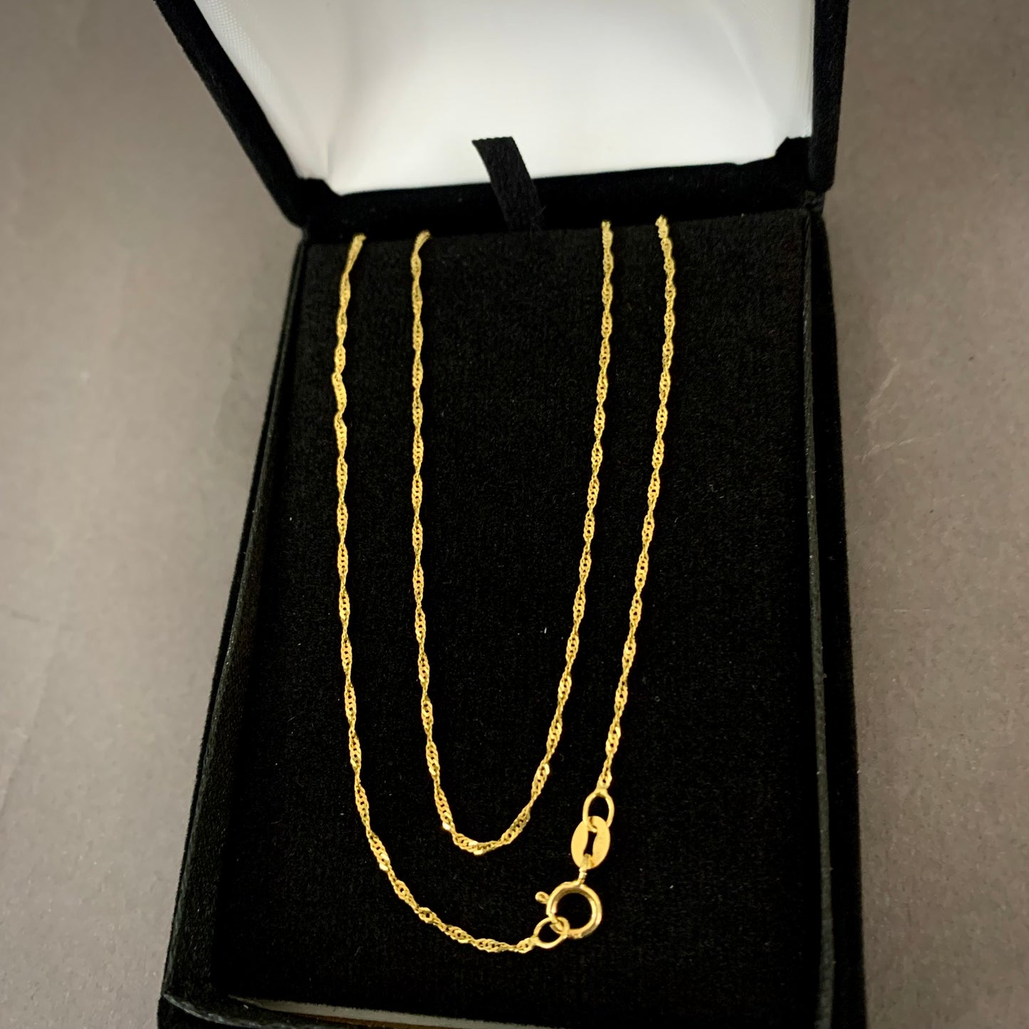 Cadena Singapur 1.1gr / 50cm / 1.04mm Oro Amarillo L750 +3 18K