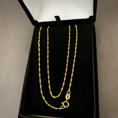 Cadena Singapur 1.1gr / 50cm / 1.04mm Oro Amarillo L750 +3 18K