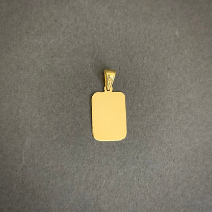 Dije Placa 0.58gr / 2cm / Oro Amarillo L720 18K
