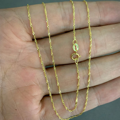 Cadena Singapur 1.1gr / 50cm / 1.04mm Oro Amarillo L750 +3 18K
