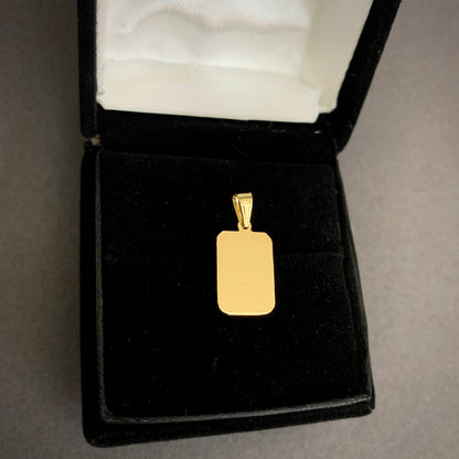Dije Placa 0.58gr / 2cm / Oro Amarillo L720 18K