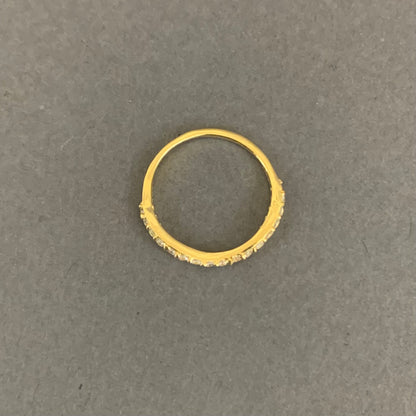 Anillo Medio Curvo Circones 1.8gr / T5 3/4 / 2.7mm Oro Amarillo L720 18K