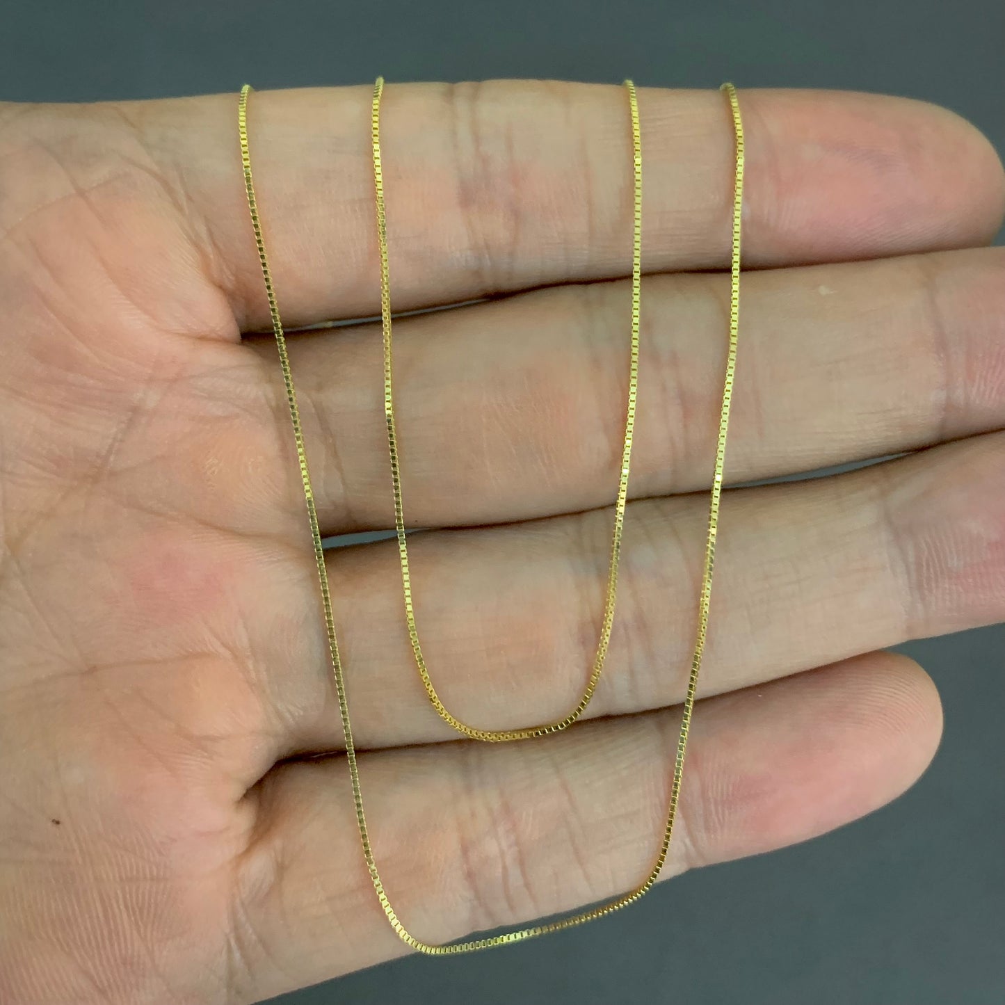 Cadena Veneciana 1.4gr / 50cm / 0.65mm Oro Amarillo L750 +1 18K
