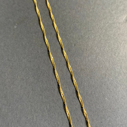 Cadena Singapur 1.45gr / 50cm / 1.25mm Oro Amarillo L750 +3 18K