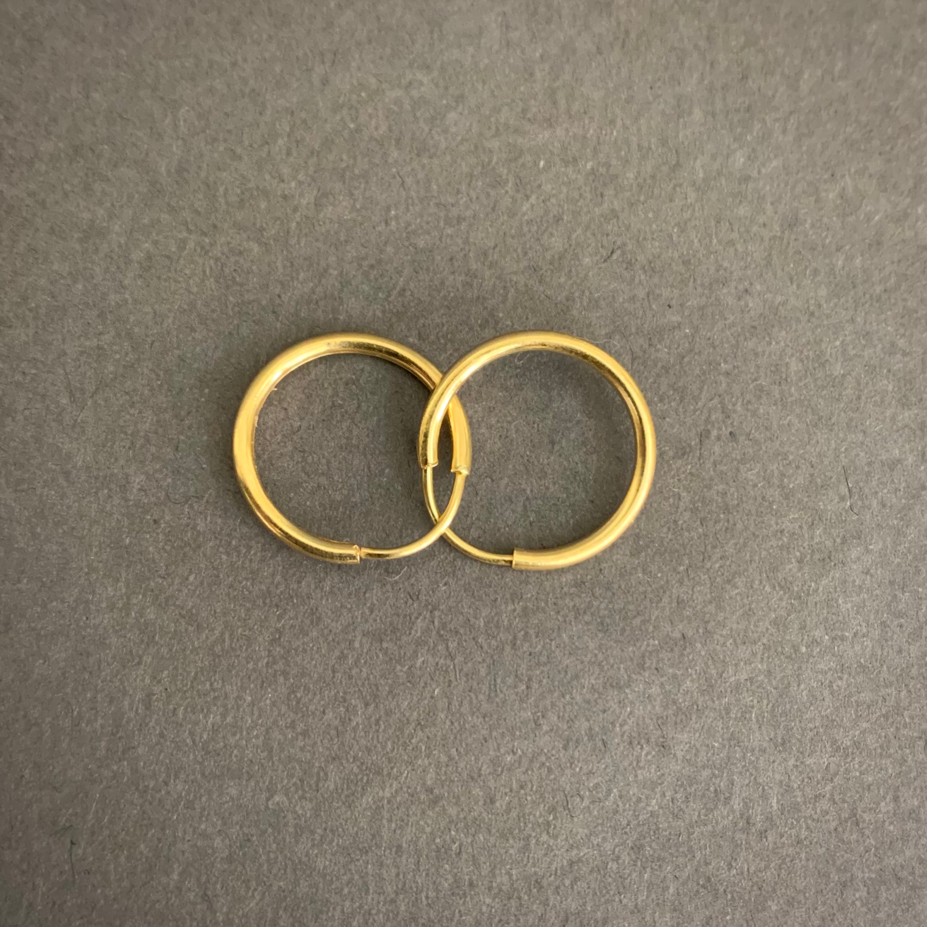 Candongas Imperdibles 0.92gr / 1.5cm / Oro Amarillo L720 18K