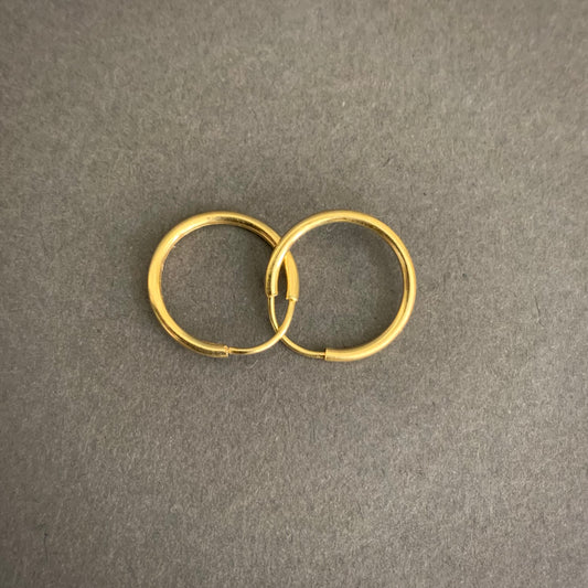 Candongas Imperdibles 0.92gr / 1.5cm / Oro Amarillo L720 18K