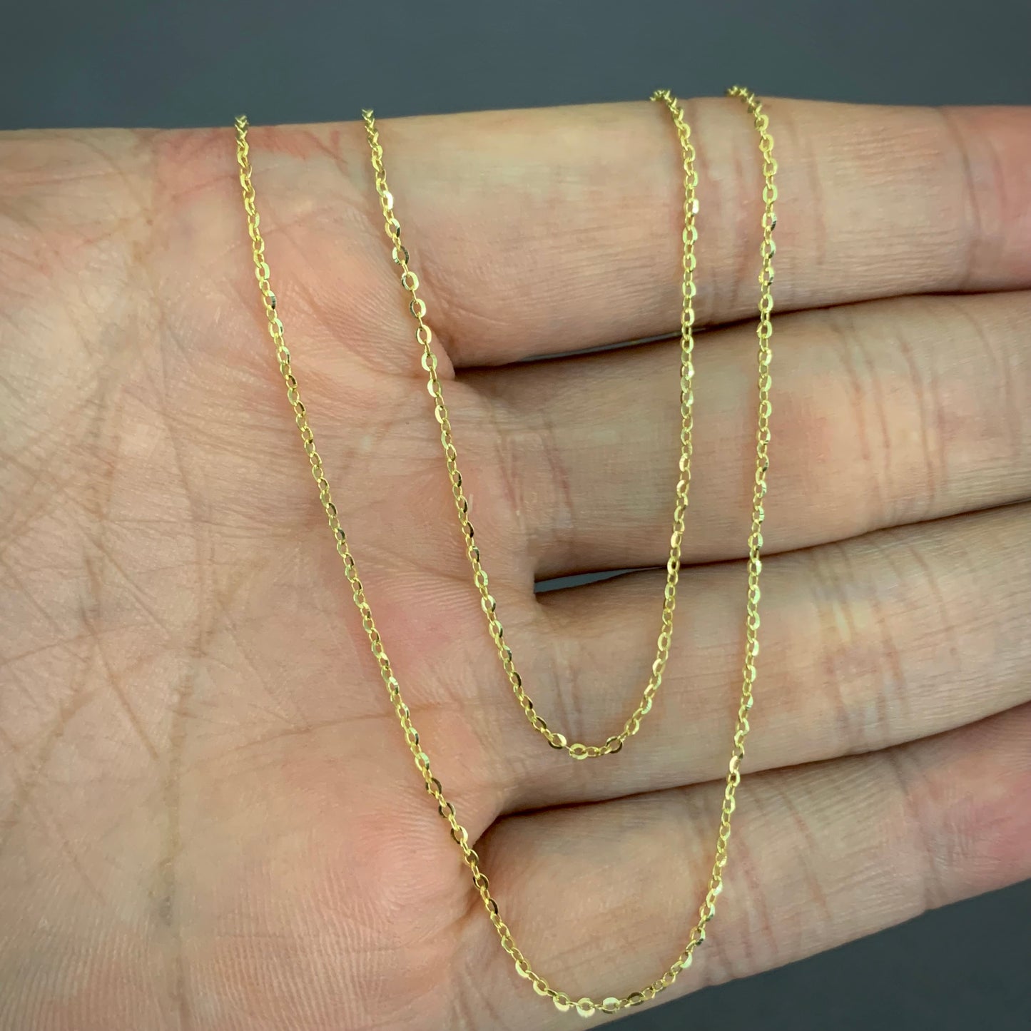 Cadena Aro Seguido 1.57gr / 50cm / 1.27mm Oro Amarillo L750 +1 18K