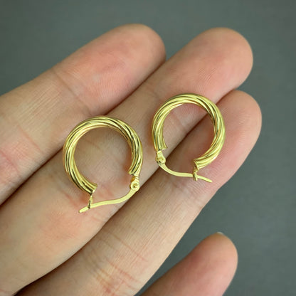 Candongas Entorchada 1.72gr / 1.9cm / Oro Amarillo L720 18K