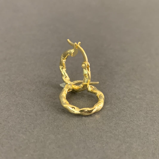 Candongas Entorchada 1gr / 14.9mm Oro Amarillo L720 18K