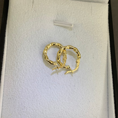 Candongas Entorchada 1gr / 14.9mm Oro Amarillo L720 18K