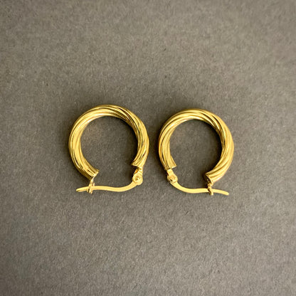 Candongas Entorchada 1.72gr / 1.9cm / Oro Amarillo L720 18K