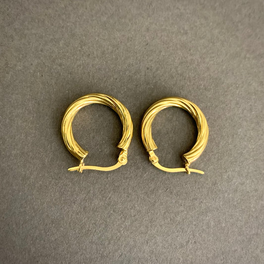 Candongas Entorchada 1.72gr / 1.9cm / Oro Amarillo L720 18K