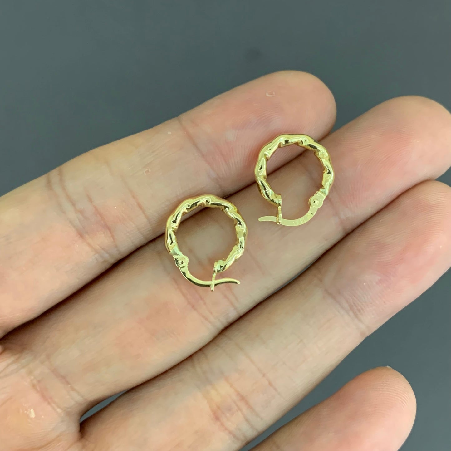 Candongas Entorchada 1gr / 14.9mm Oro Amarillo L720 18K