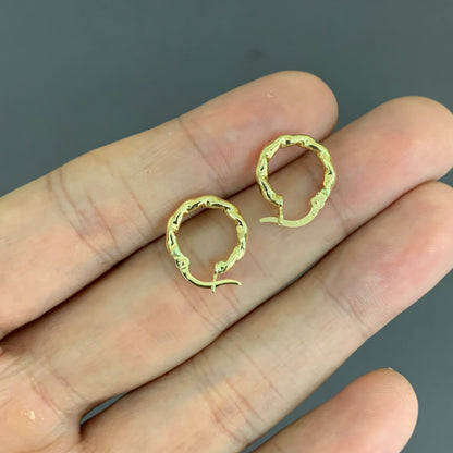 Candongas Entorchada 1gr / 14.9mm Oro Amarillo L720 18K