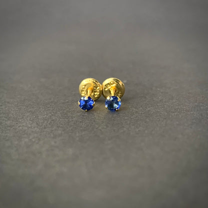 Piedra Preciosa Topos Zafiro 40Pts 0.45gr / 3.4mm Oro Amarillo L720 18K