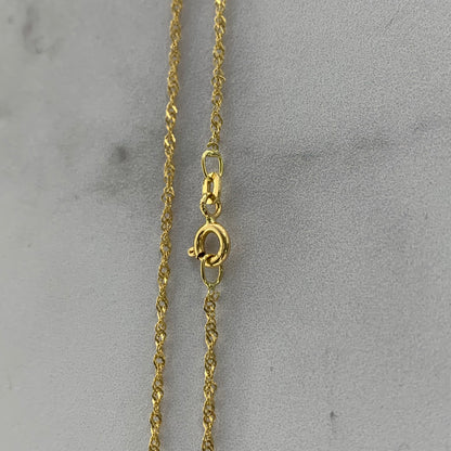 Cadena Singapur 1.76Gr / 60Cm / 1.3Mm Oro Amarillo L750 +3 18K