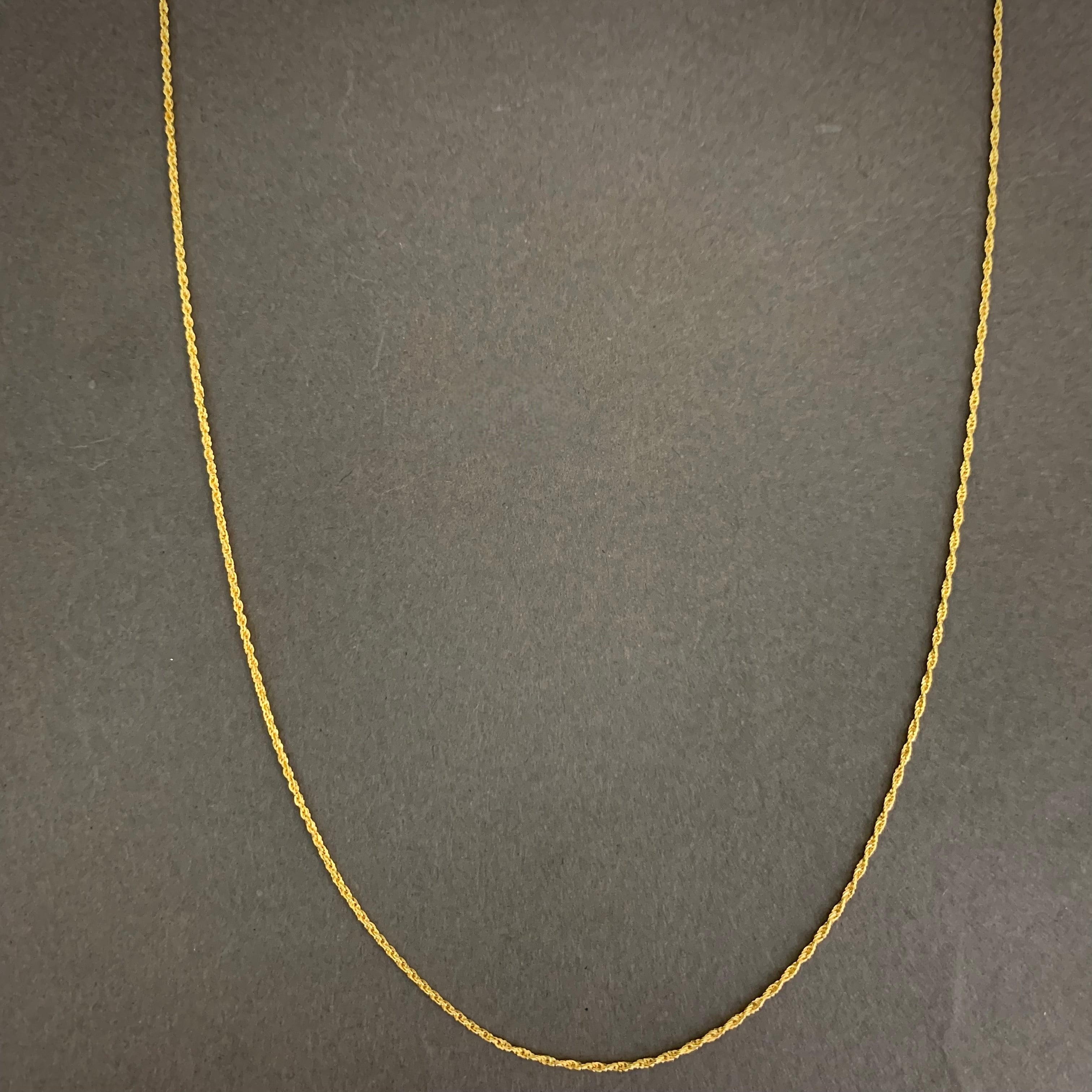 Cadena Mini Lazo 0.68gr / 60cm / 1mm Oro Amarillo L750 +4 18K