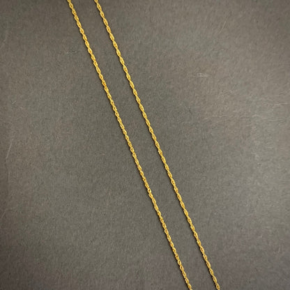 Cadena Mini Lazo 0.68gr / 60cm / 1mm Oro Amarillo L750 +4 18K