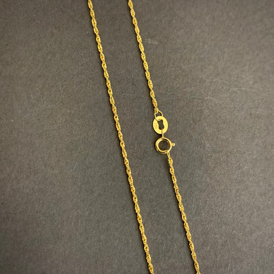 Cadena Mini Lazo 0.56gr / 50cm / 1mm Oro Amarillo L750 +4 18K