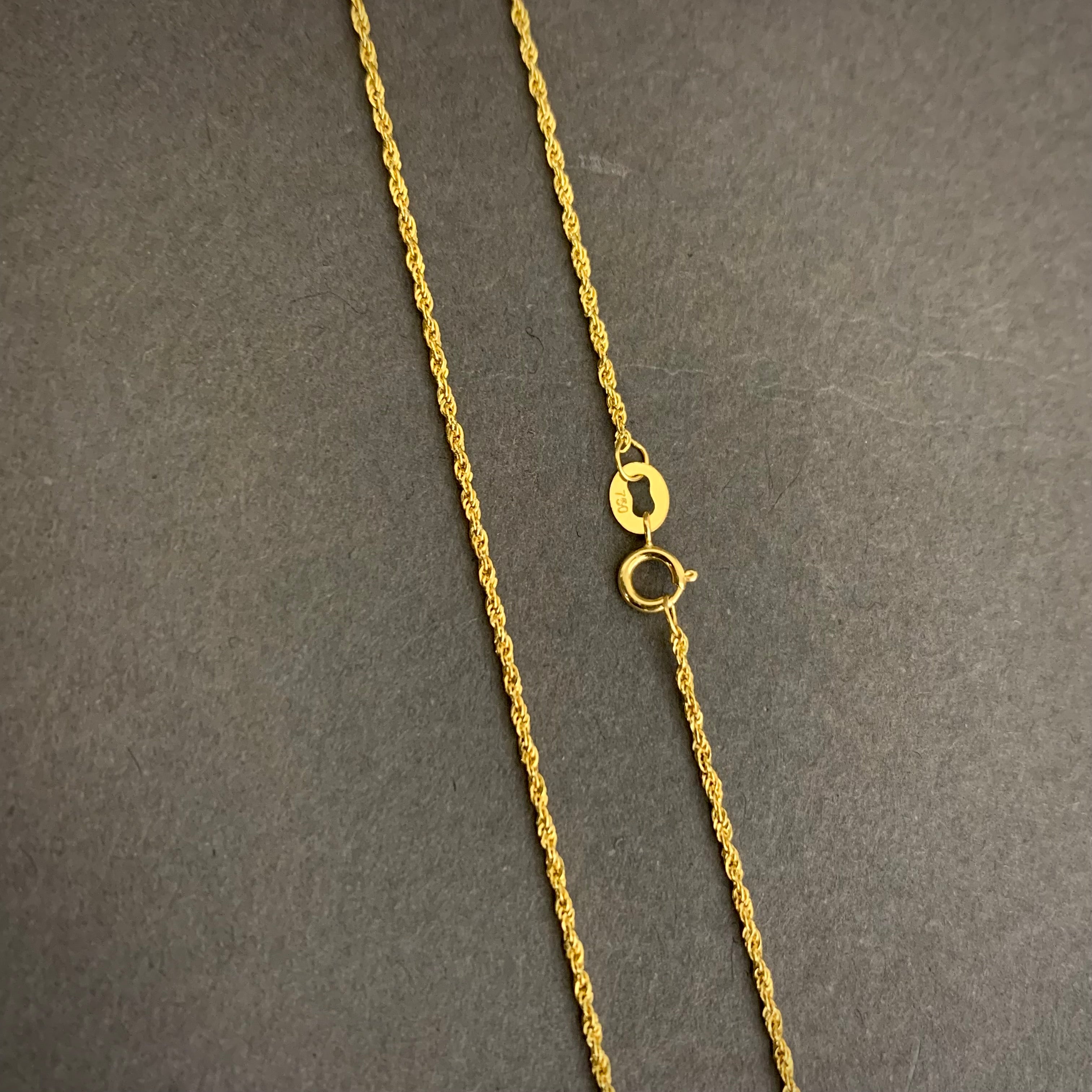 Cadena Mini Lazo 0.68gr / 60cm / 1mm Oro Amarillo L750 +4 18K