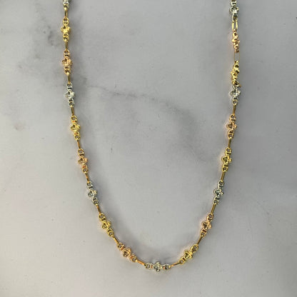 Cadena Rustica Cruces 9.2Gr / 50Cm / 5.1Mm Tres Oros L720 18K