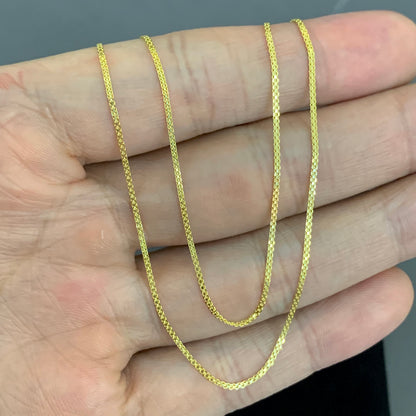Cadena Mini China 1.7gr / 50cm / 1mm Oro Amarillo L750 +0 18K
