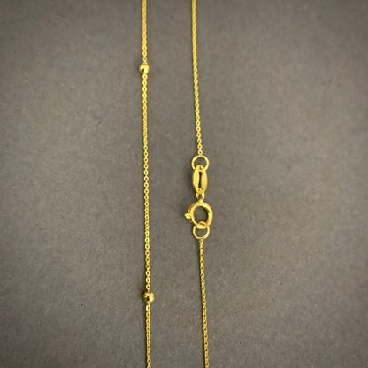 Cadena Aro Seguido Balines 1.3gr / 50cm / 2mm Oro Amarillo L750 +3 18K