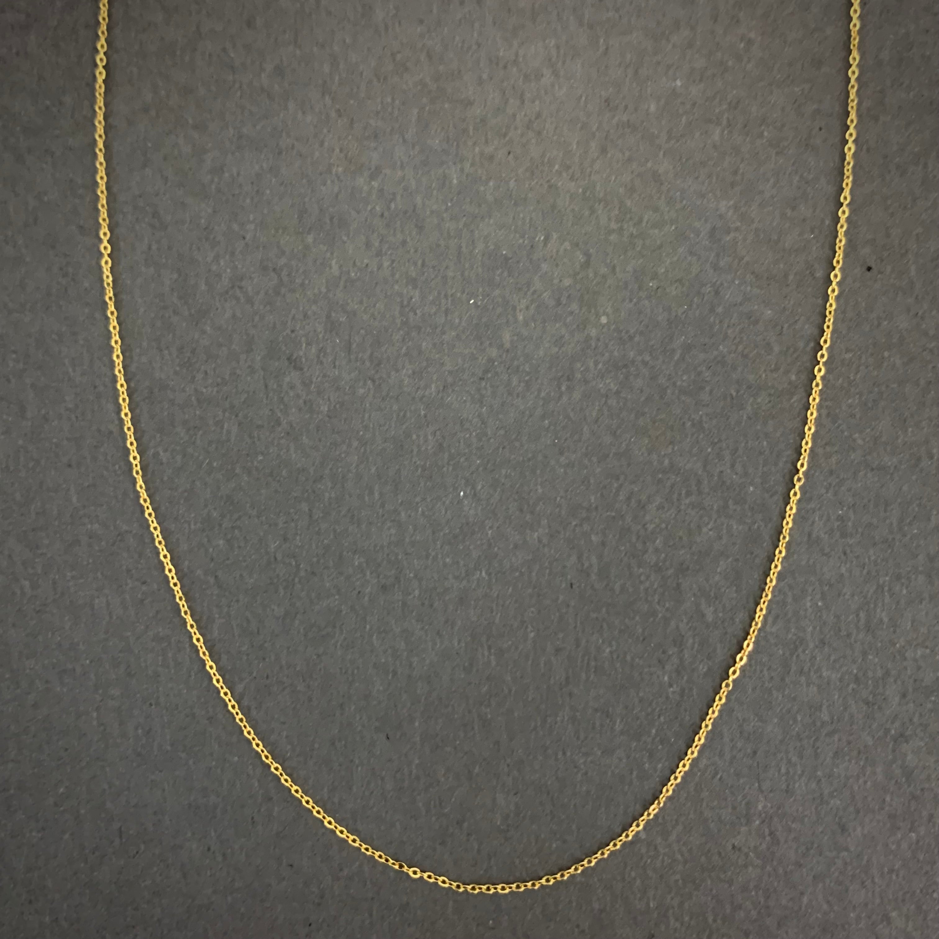 Cadena Aro Seguido 0.85gr / 50cm / 0.8mm Oro Amarillo L750 +2 18K