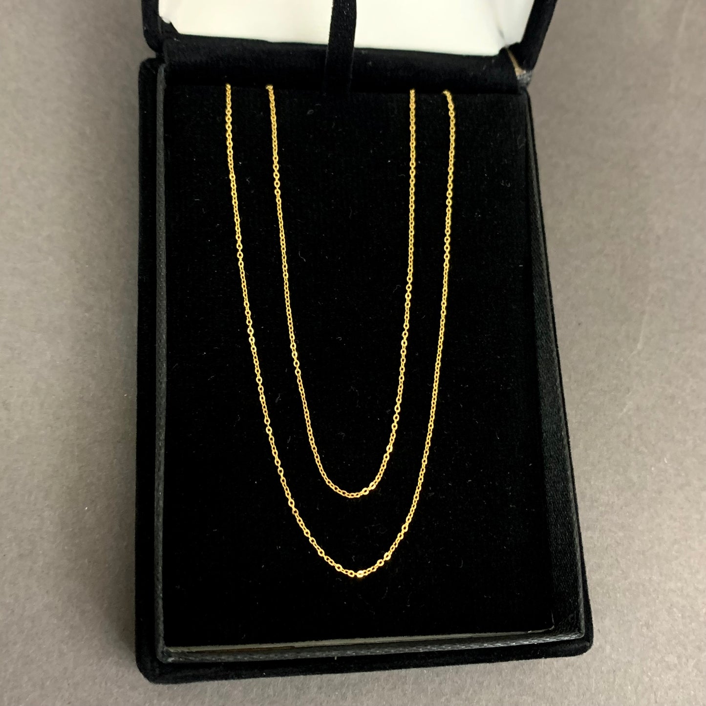 Cadena Aro Seguido 0.85gr / 50cm / 0.8mm Oro Amarillo L750 +2 18K