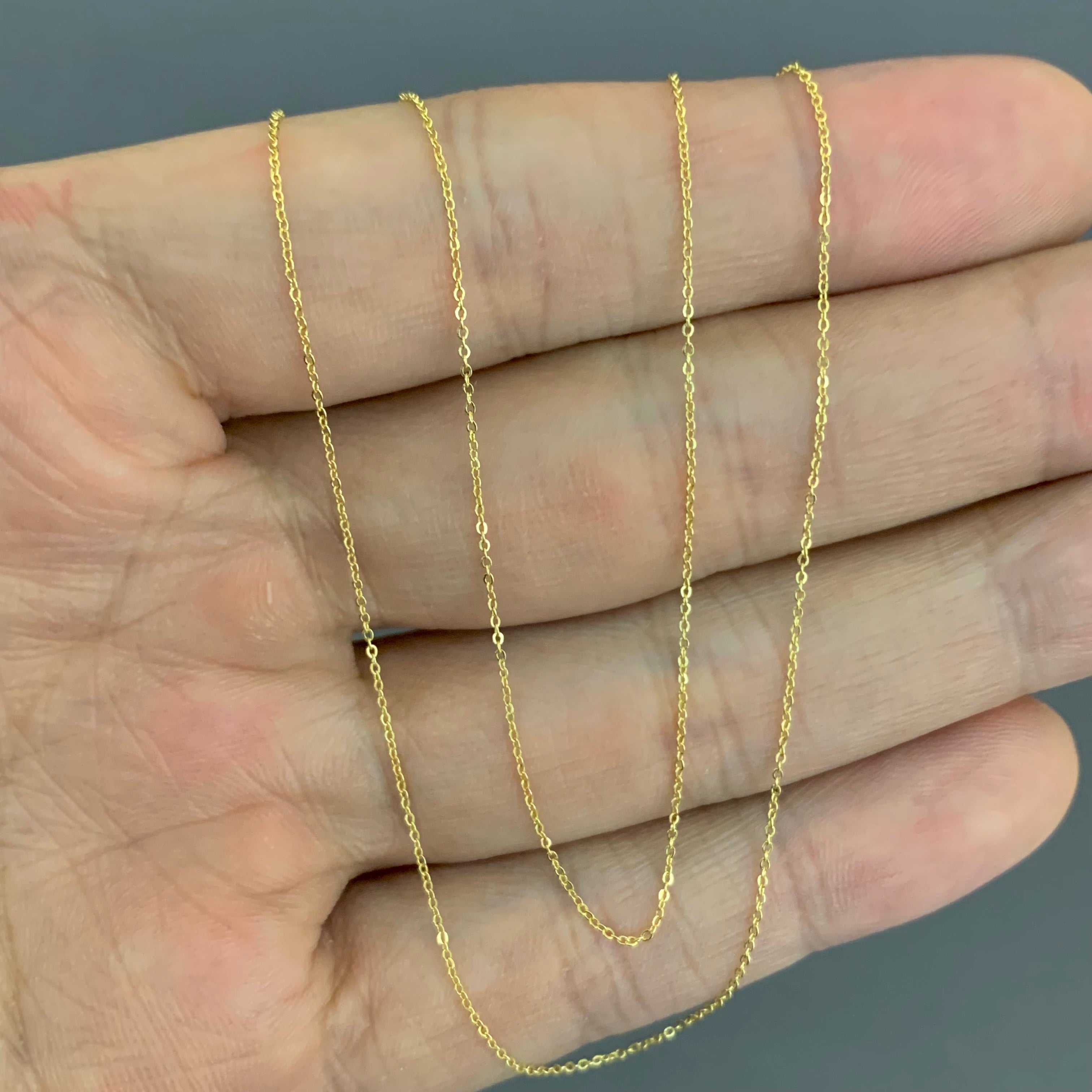Cadena Aro Seguido 0.85gr / 50cm / 0.8mm Oro Amarillo L750 +2 18K