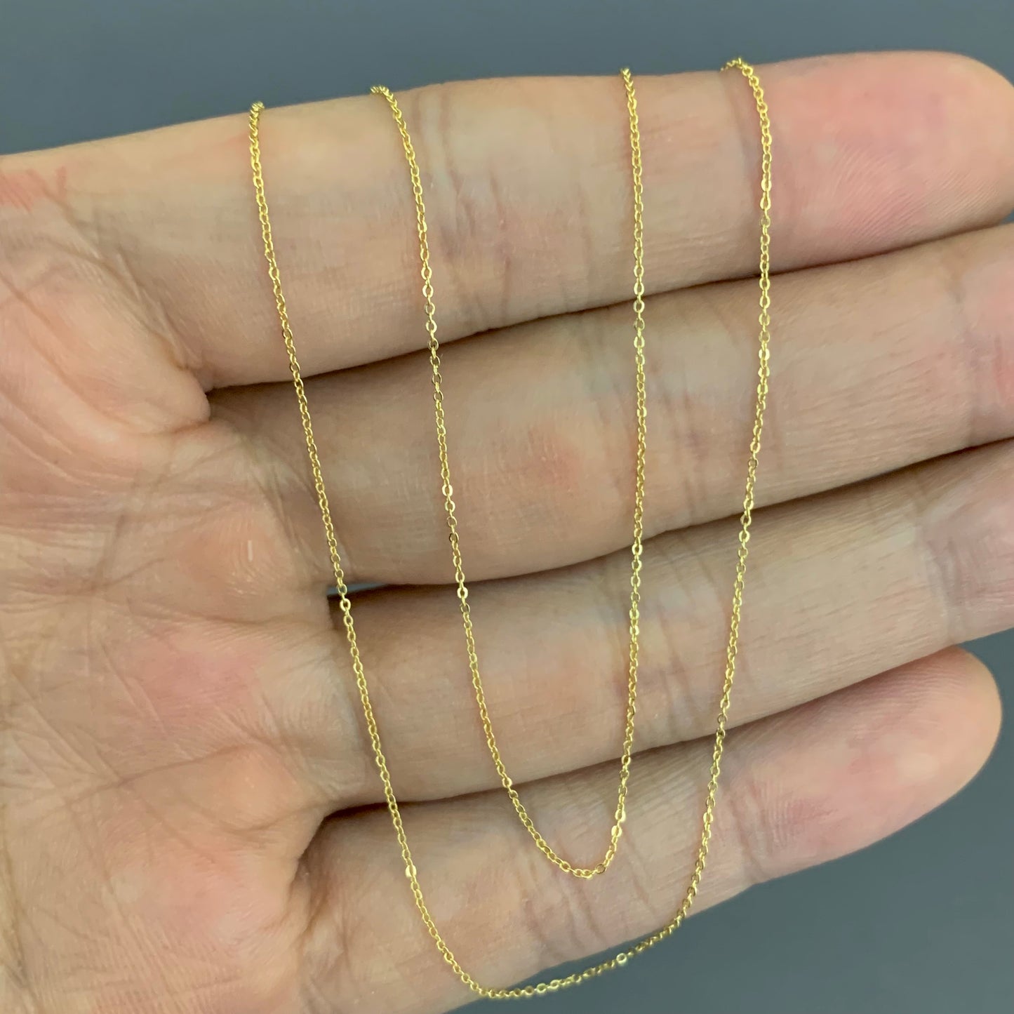 Cadena Aro Seguido 0.85gr / 50cm / 0.8mm Oro Amarillo L750 +2 18K