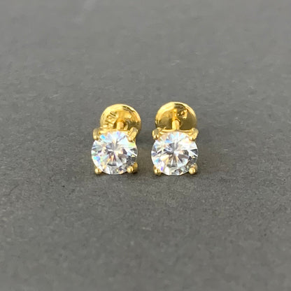 Topos Circon Blanco 0.92Gr / 4Mm Oro Amarillo L720 18K