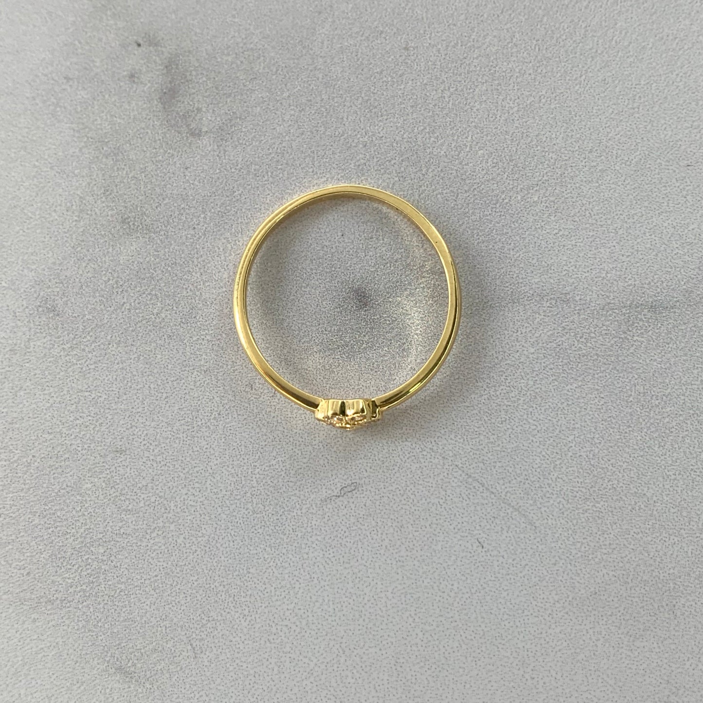 Anillo Flor Circon 1.24Gr / T5 1/2 / 1.5Mm Oro Amarillo L720 18K