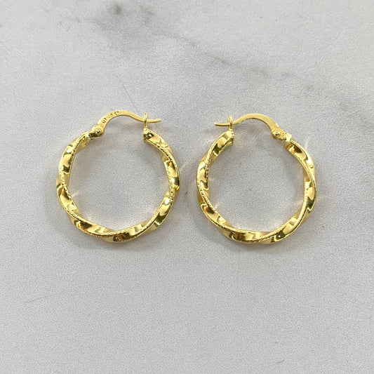 Candongas Entorchadas 1.87Gr / 23Mm Oro Amarillo L720 18K